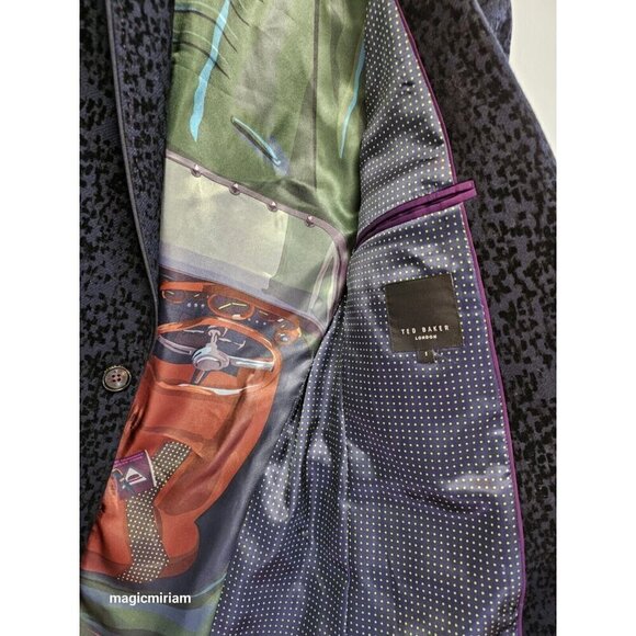 BNWT Ted Baker London Sherman Speckled Velvet Blazer - Picture 12 of 16